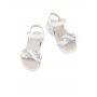 MAYORAL SANDALS BRAIDED WHITE-SILVER