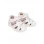 MAYORAL CLOSED SANDALS FLOWER PRINT WHITE-SILVER