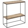 METAL BASE 55X22X57 CM. WITH 2 WOODEN SHELVES