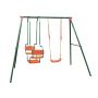 DOUBLE METAL SWING WITH SIMPLE SEAT AND GONDOLA 