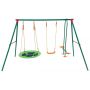 TRIPLE METAL SWING WITH SIMPLE SEAT, HORSE SEAT AND NEST 