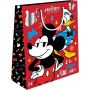 PAPER GIFT BAG WITH FOIL 18X11X23 cm MICKEY & MINNIE - 2 DESIGNS