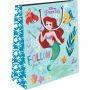 PAPER GIFT BAG WITH GLITTER 18X11X23 cm PRINCESS - 2 DESIGNS