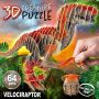 EDUCA 3D CREATURE PUZZLE 64 pcs VELOCIRAPTOR