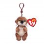 TY BEANIE BELLIES MITCH PLUSH WITH CLIP OTTER BROWN 8.5 cm