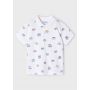 MAYORAL POLO SHORT SLEEVES PRINTED WHITE
