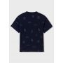 MAYORAL SHORT SLEEVES BLOUSE WITH PRINTS NAVY BLUE