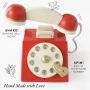 LE TOY VAN WOODEN VINTAGE RED TELEPHONE 10X13X9 cm