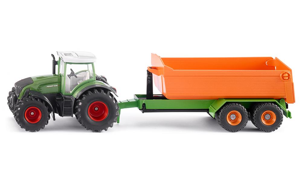 SIKU TRACTOR FENDT WITH TRAILER 1:50