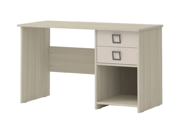 KIKI FURNITURE OFFICE WITH 2 DRAWERS linden-COLOUR OF WHITE SAND