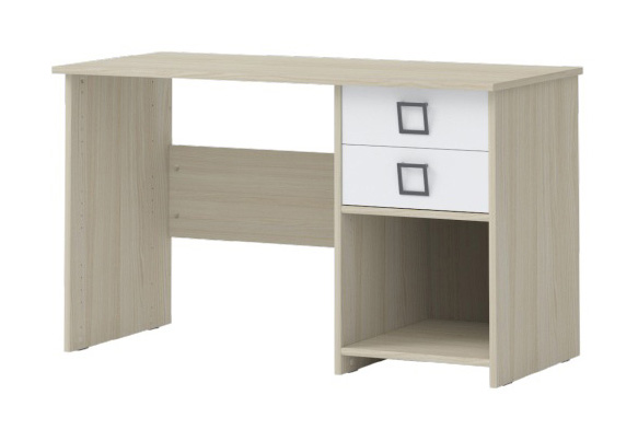 KIKI FURNITURE OFFICE WITH 2 DRAWERS COLOR linden-WHITE
