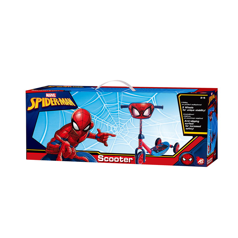 AS KIDS 3-WHEEL SCOOTER MARVEL SPIDERMAN FOR AGES 2-5