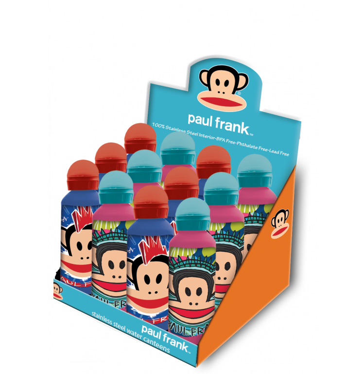 BACK ME UP INOX FLASK SS 580 ml PAUL FRANK - 2 COLOURS