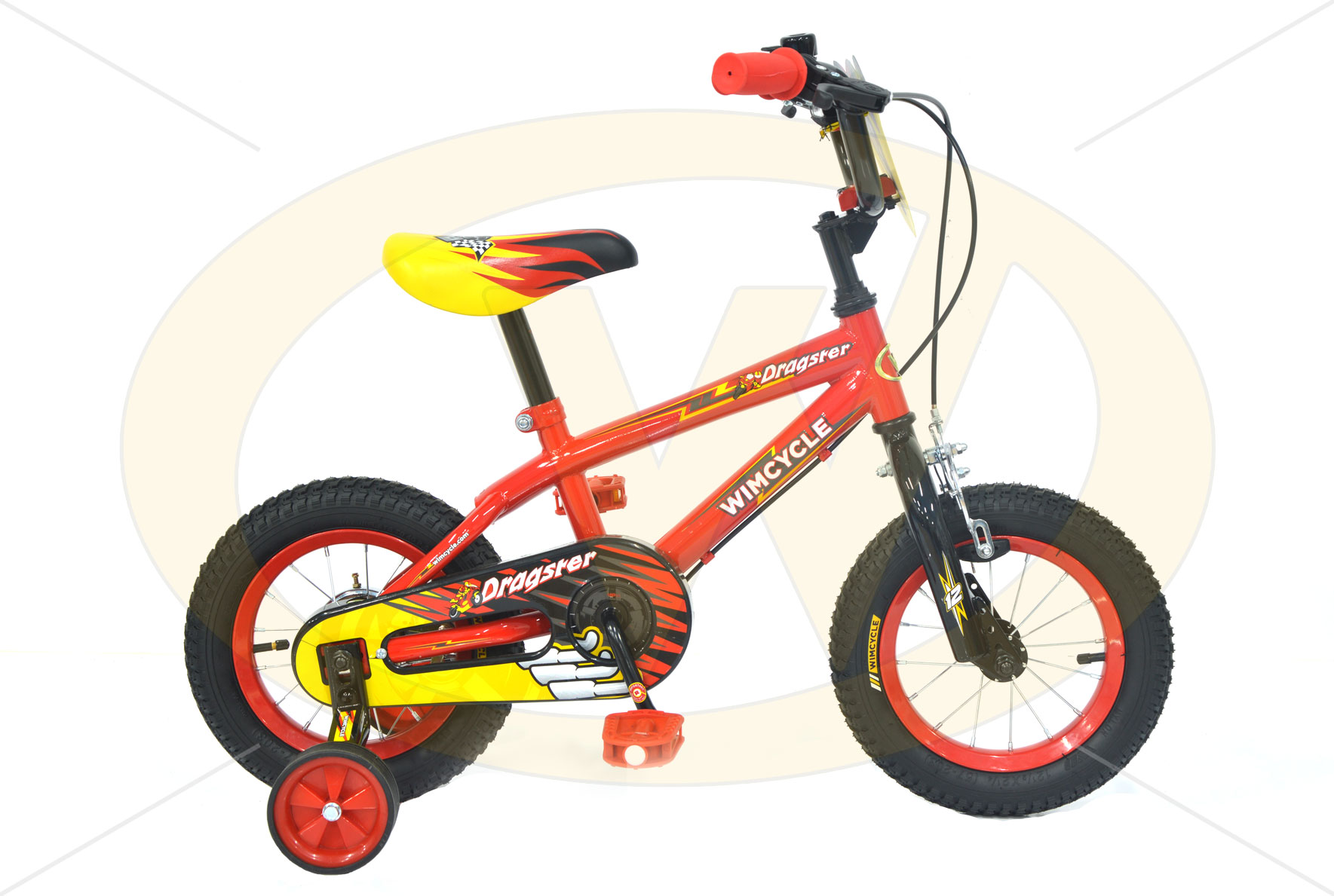 WIMCYCLE BICYCLE 12\'\' BMX DRAGSTER RED