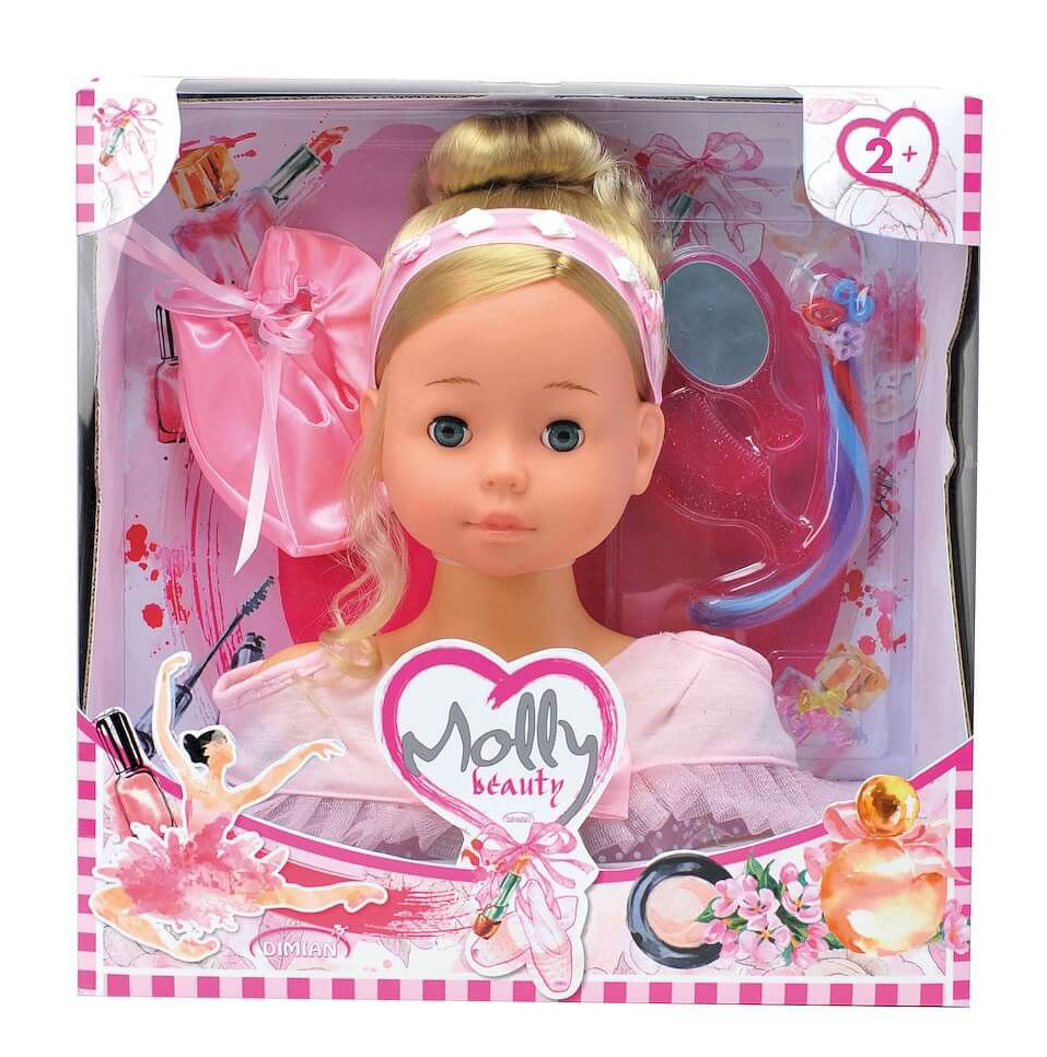 DOLL MOLLY BALLERINA BEAUTY HEAD WITH ACCESSORIES AND BALLET\'S SHOES