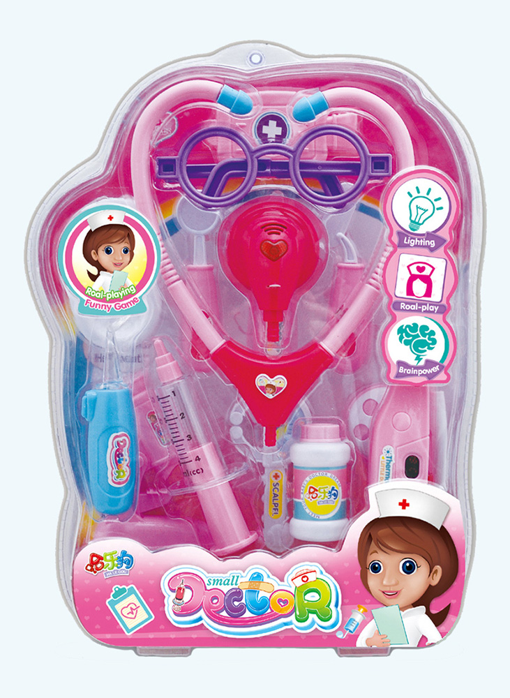 SET OF TOY MEDICAL TOOLS PINK IN BLISTER
