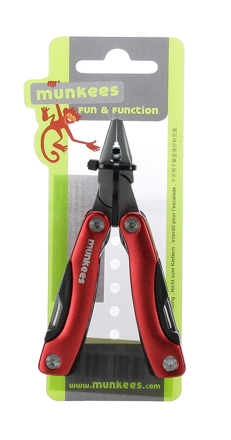 MUNKEES MULTI-TOOL WITH PLIERS PROFESSIONAL RED