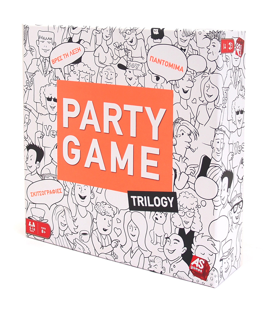 AS GAMES BOARD GAME PARTY GAME TRILOGY FOR AGES 8+ AND 3-16 PLAYERS