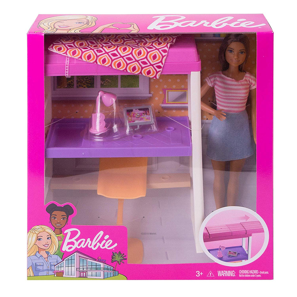 BARBIE ROOM WITH DOLL - 3 DESIGNS