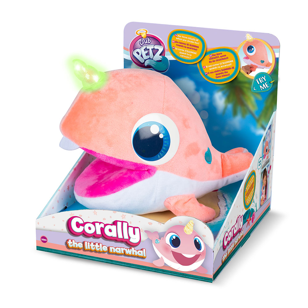 AS ZOO CORALLY PLUSH INTERACTIVE THE LITTLE NARVAL
