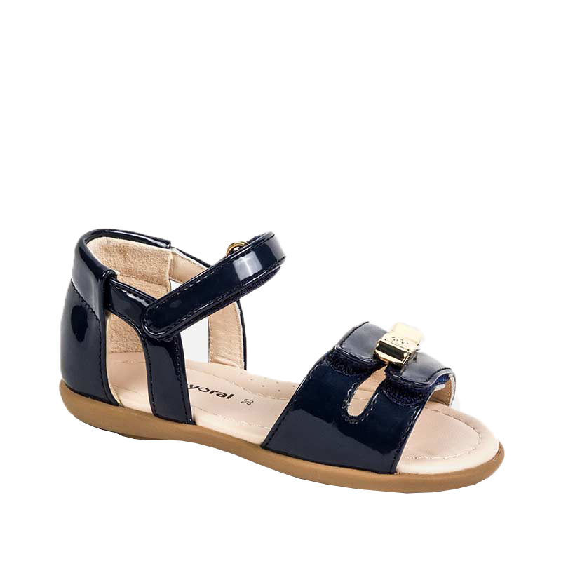 MAYORAL SANDALS PATENT LEATHER NAVY BLUE