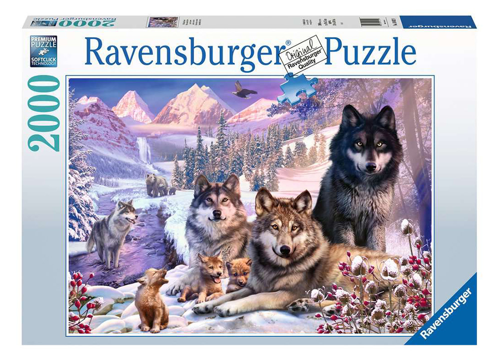 RAVENSBURGER PUZZLE 2000 pcs WOLVES IN THE SNOW
