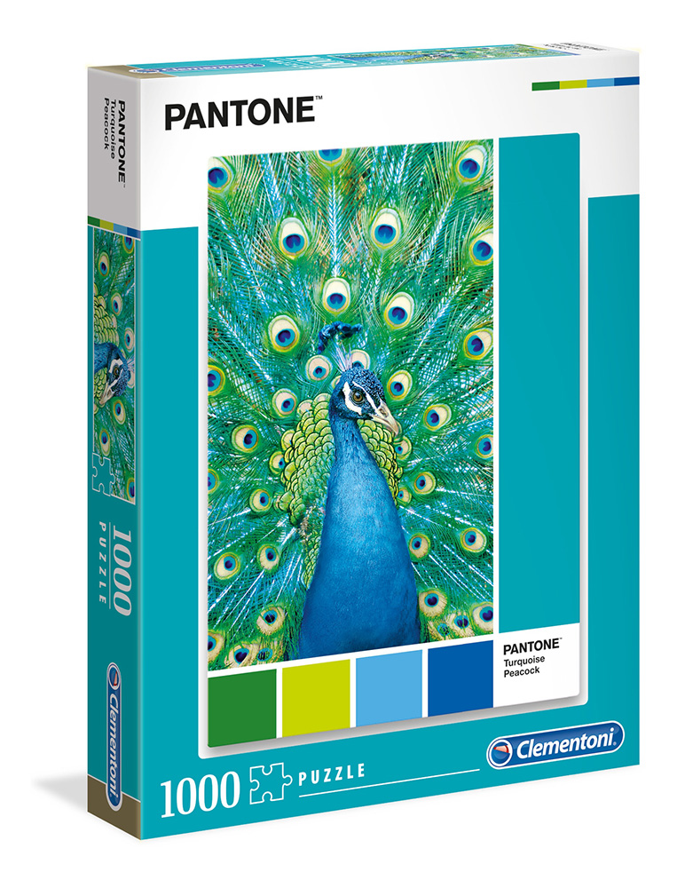 CLEMENTONI PUZZLE 1000 pcs PANTONE BLUE PEACOCK