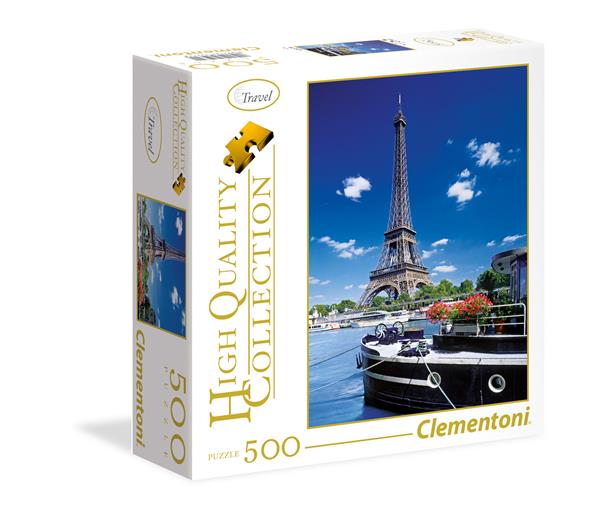 CLEMENTONI PUZZLE 500 pcs H.Q. ROMANTIC PARIS SQUARE BOX