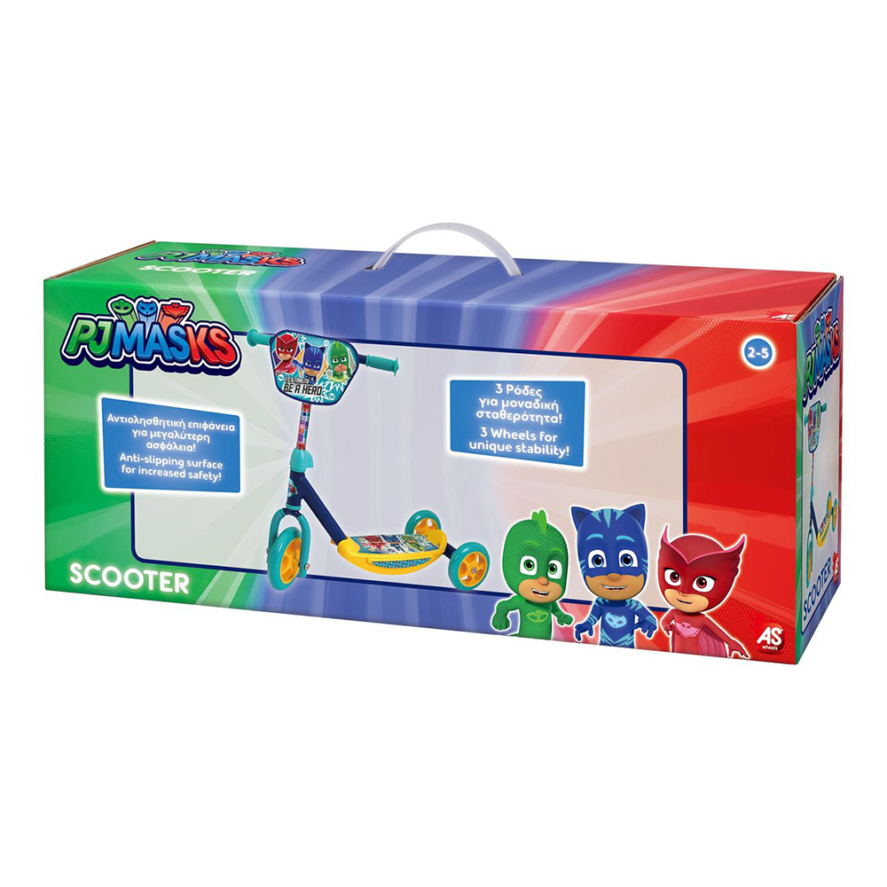 AS KIDS 3-WHEEL SCOOTER PJ MASKS FOR AGES 2-5