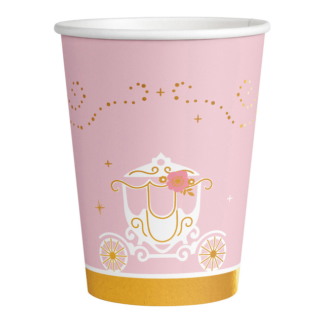 PAPER CUPS 250ml PRINCESS FOR A DAY 8 pcs