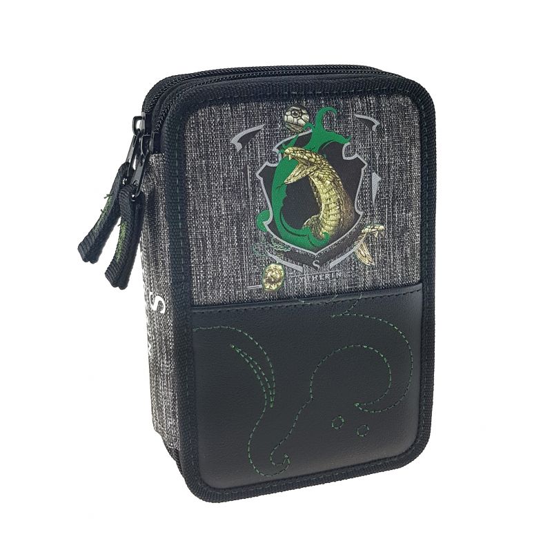 DOUBLE FULL PENCIL CASE HARRY POTTER SLYTHERIN GREEN