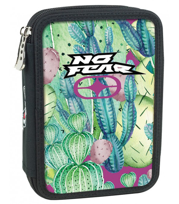 BACK ME UP DOUBLE FULL PENCIL CASE NO FEAR CACTUS