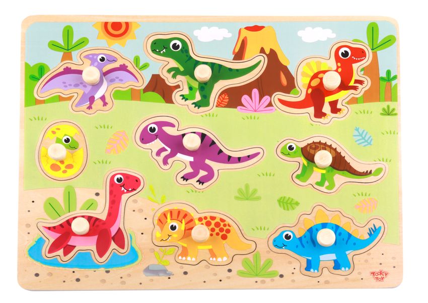 WOODEN WEDGE PUZZLE DINOSAURS
