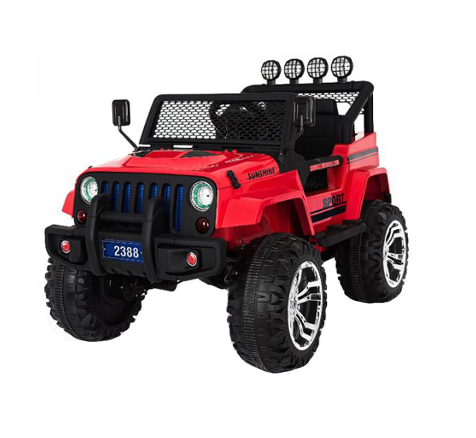BATTERY OPERATED JEEP 12V WITH REMOTE CONTROL RED