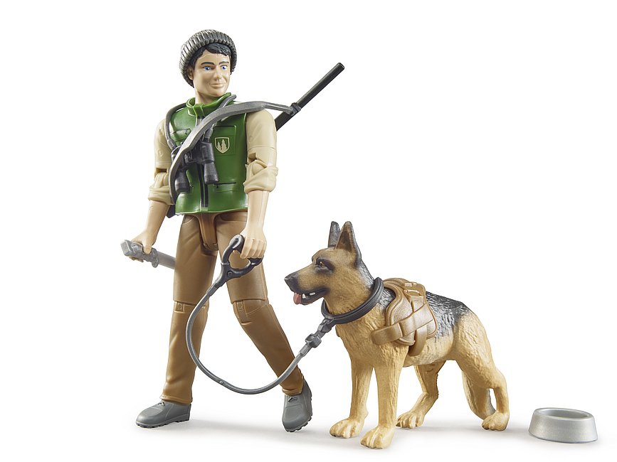 BRUDER FOREST RANGER WITH DOG AND EQUIPMENT
