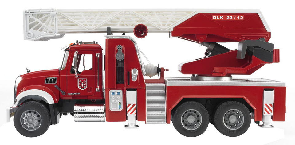BRUDER FIRE TRUCK WITH REAL FIRE HOSE