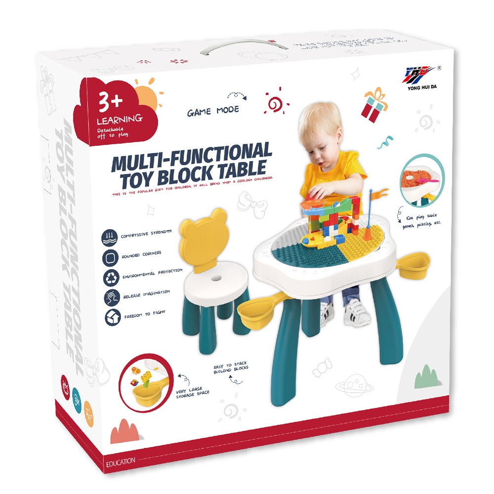 EDUCATIONAL TABLE 47 CM. HIGH WITH BLOCKS AND CHAIR