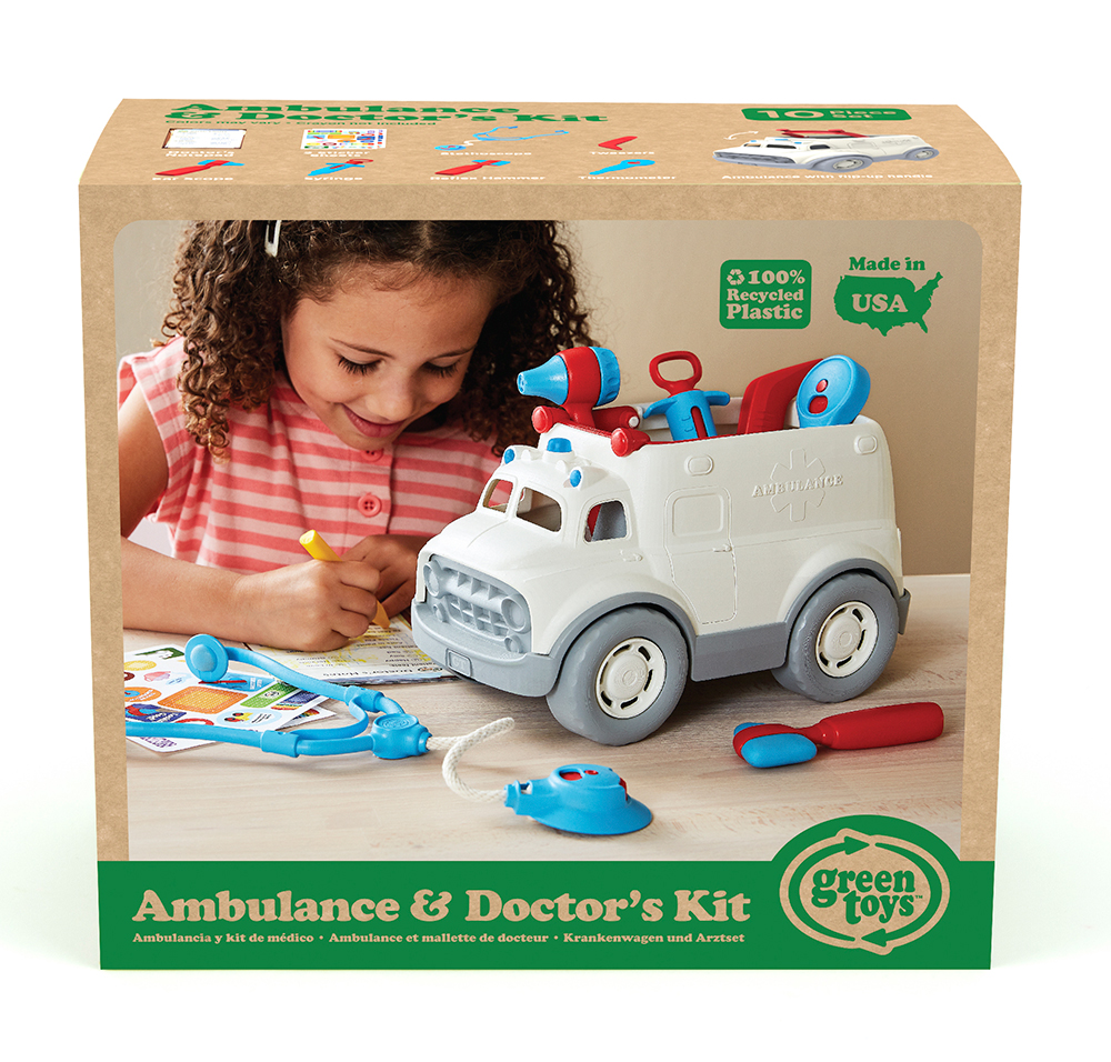 GREEN TOYS AMBULANCE AND DOCTOR\'S KIT AMDK-1313