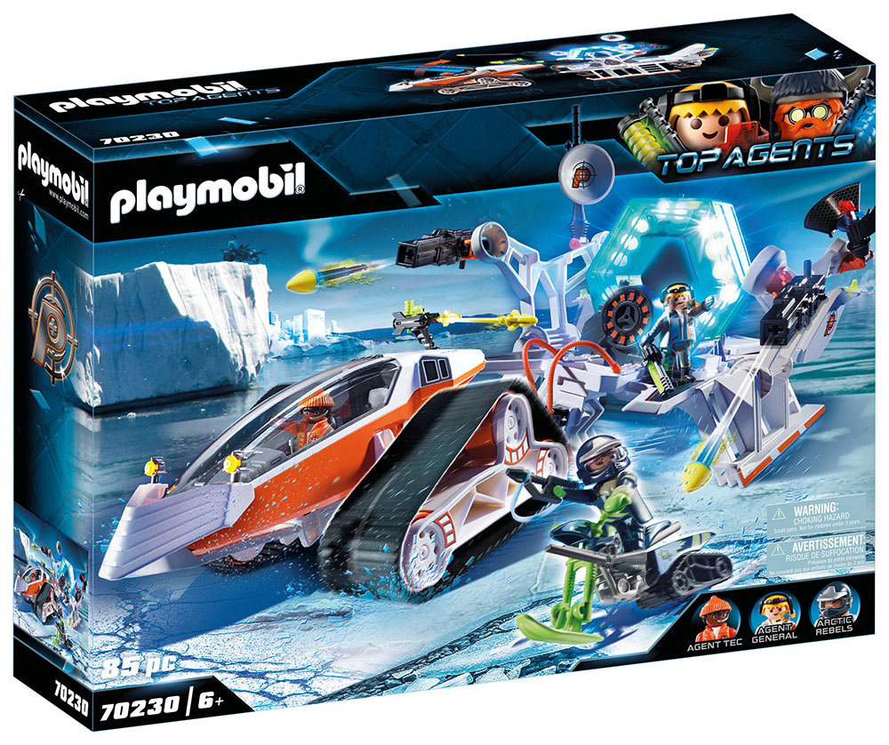 PLAYMOBIL TOP AGENTS SPY TEAM COMMAND SLED
