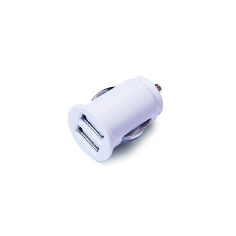 GREEN MOUSE CAR CHARGER DUAL USB WHITE