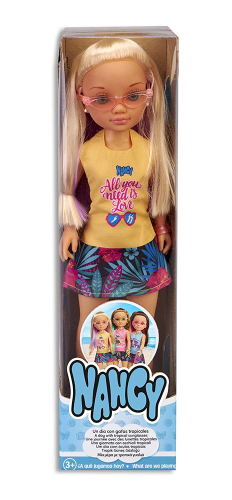 DOLL NANCY 43 cm A DAY WITH TROPIC GLASSES - 3 DESIGNS