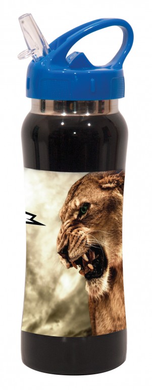 BACK ME UP STAINLESS STEEL CANTEEN 580 ml NO FEAR ANIMALS - 3 DESIGNS