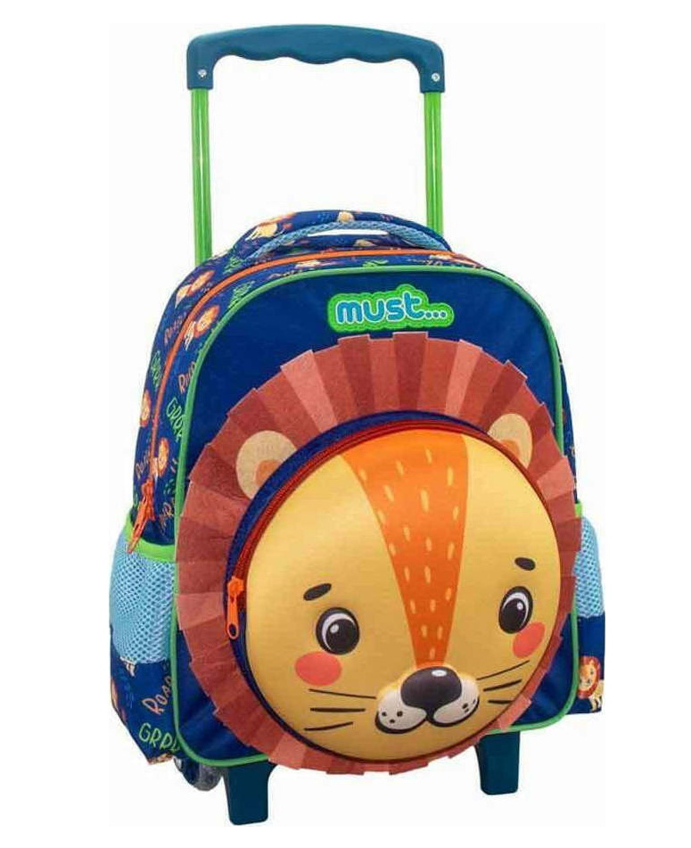 MUST 3D TODDLER TROLLEY 27X10X31 cm 2 CASES LION