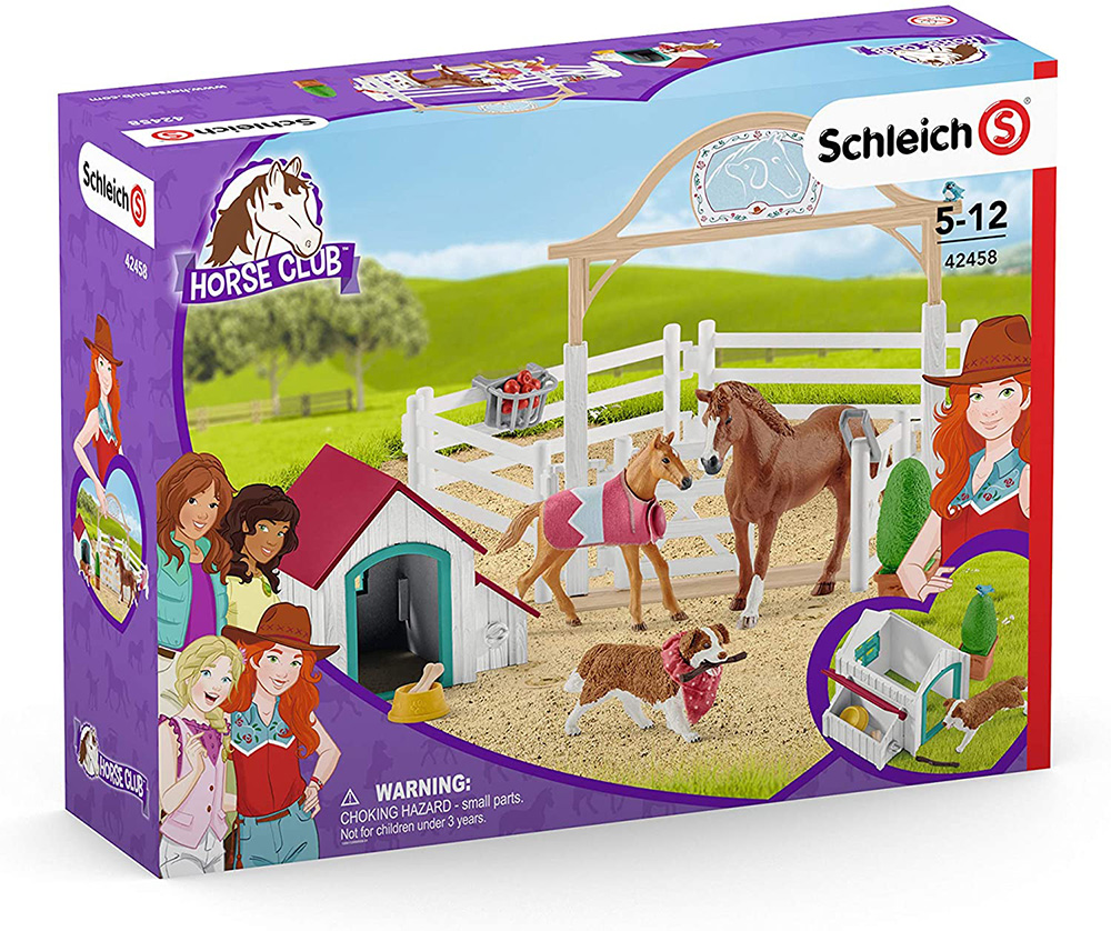 MINIATURES SCHLEICH PLAYSET HANNAH\'S HORSES AND DOG