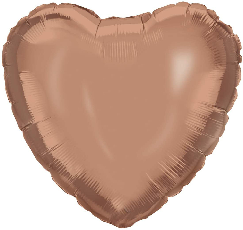 BALLOON HEART ROSE GOLD FOIL 46 cm