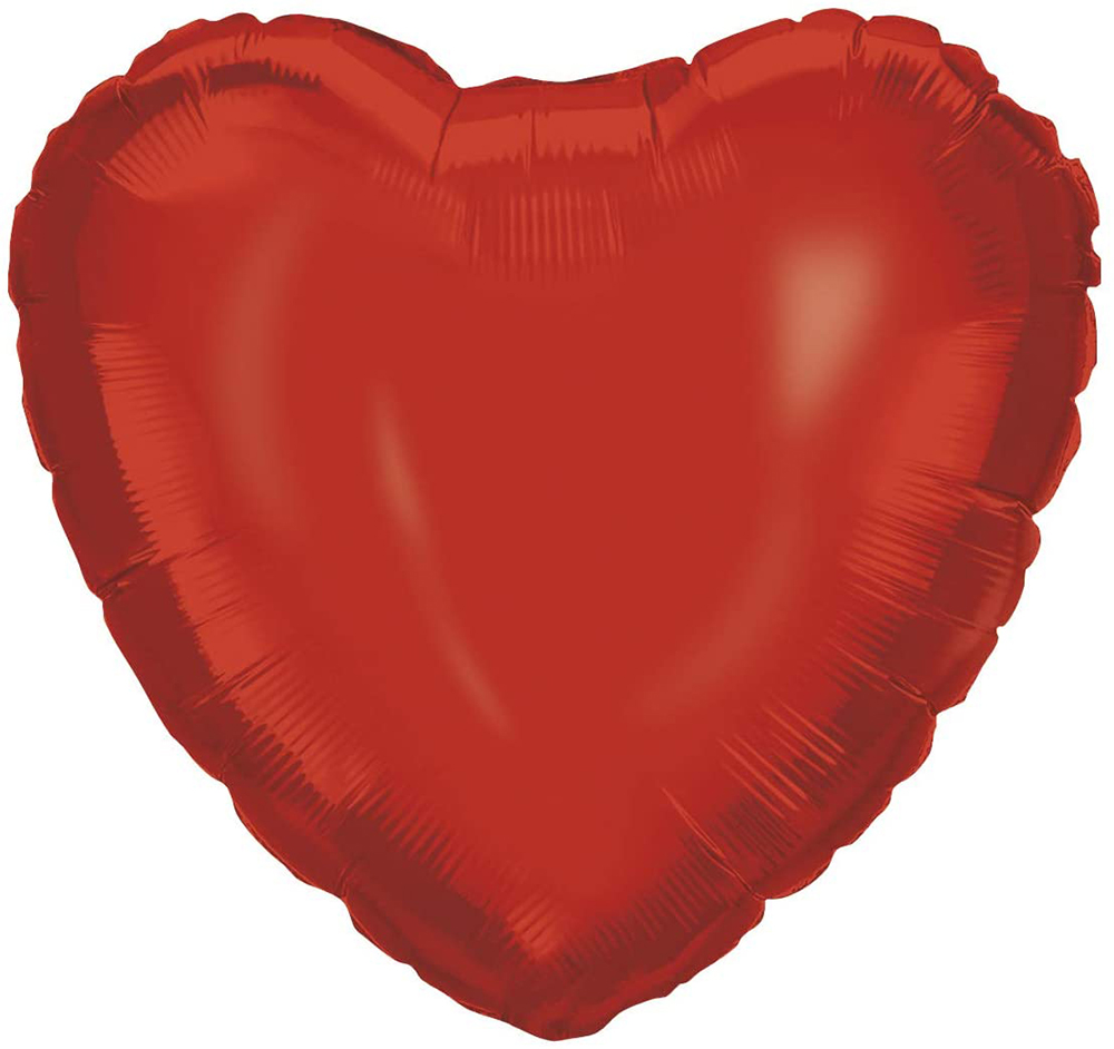 BALLOON HEART RED FOIL 46 cm