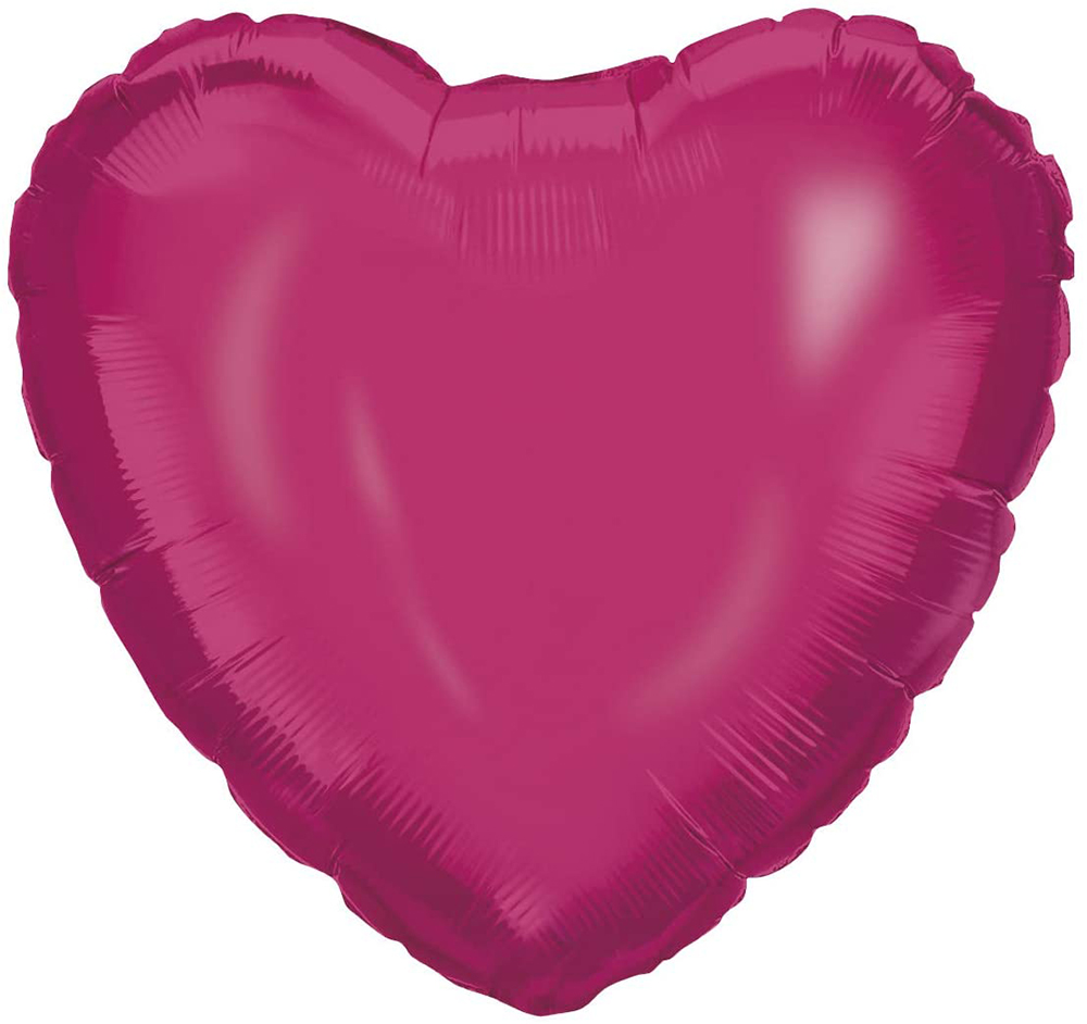 BALLOON HEART PINK FOIL 46 cm