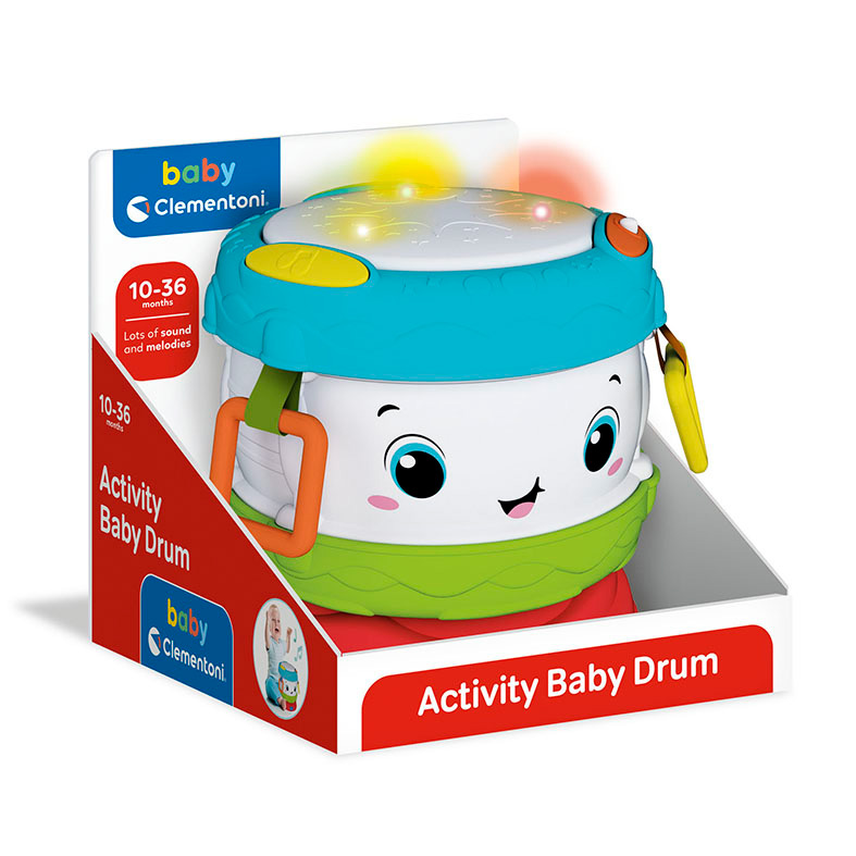 BABY CLEMENTONI BABY TODDLER MUSICAL TOY ACTIVITY BABY DRUM FOR 10-36 MONTHS