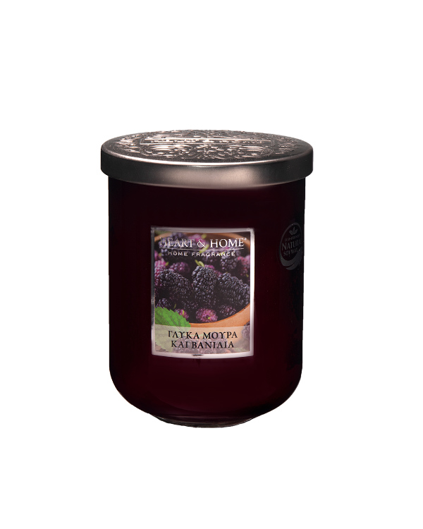 HEART & HOME MEDUIM CANDLE 115g SWEET BERRIES AND VANILLA