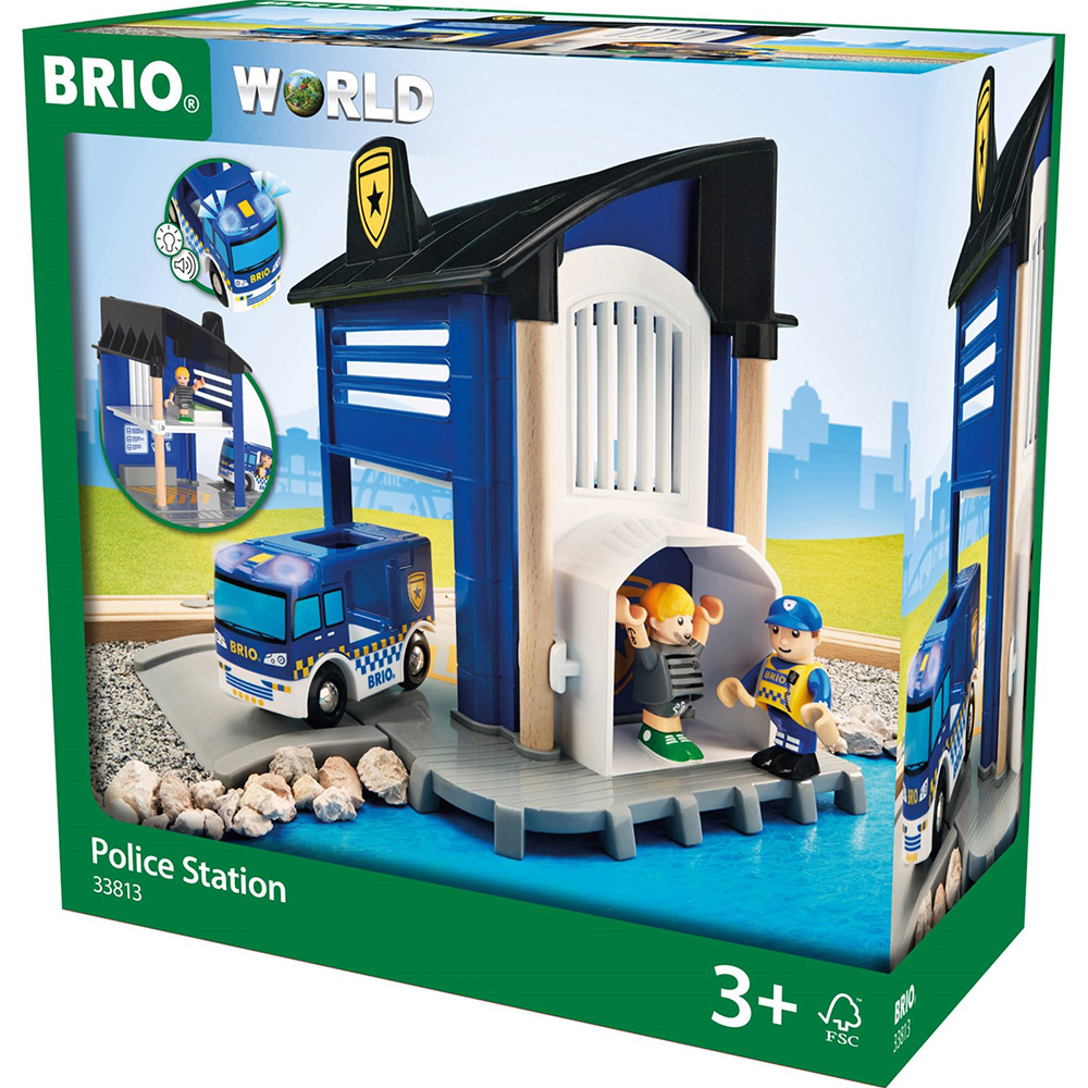 BRIO WORLD WOODEN TOY POLICE STATION